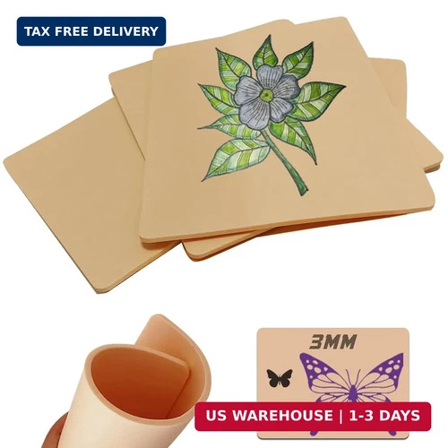 3Pcs 3mm Thick Tattoo Fake Skin, Blank Practice Skin - product listing photo