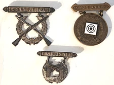 3 1917 & 1918 USMC MARINE CORPS DIVISION COMPETETION SHOT SHOOTING MEDALS NAMED