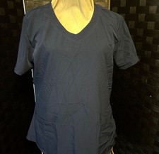 Skechers by Barco Navy Blue Scrub Set Top Size L Pants Size LT