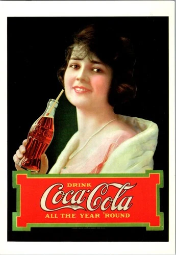 Coca-Cola 2382 Cutout 1996 5.75"x4" Reproduction of a 1922 Vintage Postcard (A5)