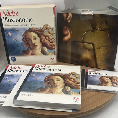 Adobe Illustrator 10 Macintosh MAC OS  in box VINTAGE With Serial -#