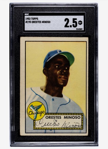 1952 Topps - Minnie Minoso #195 (RC) Hof Rookie SGC 2.5 Vivid