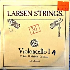 Larsen Cello 'A' String, 3/4 Size - Medium  FREE SHIPPING