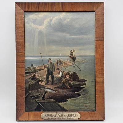 Antique Fishing - Frederick William Billing - Oil Painting On Canvas - Fisherman