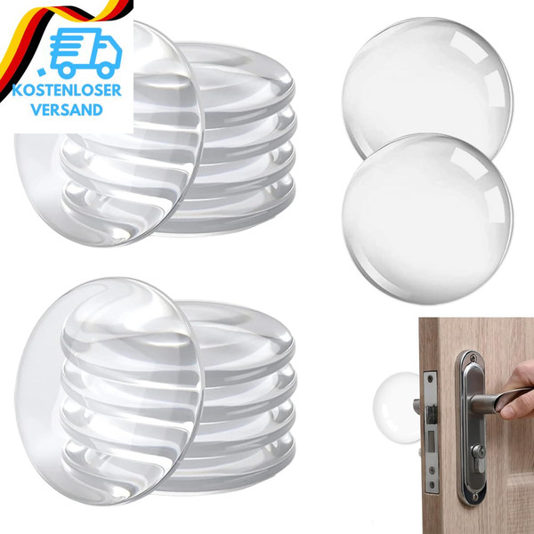 12 StüCk TüRstopper Wand Selbstklebend Set – Transparente Wandpuffer 40X8Mm, Sil-image