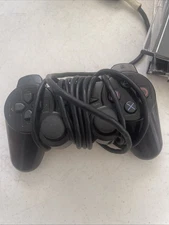 Sony PS2 BLACK Wired Controller OEM DualShock PlayStation 2 SCPH-10010 TESTED