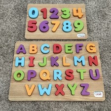 Chuckle Roar 2pk. Wood Puzzles ABC's 123's