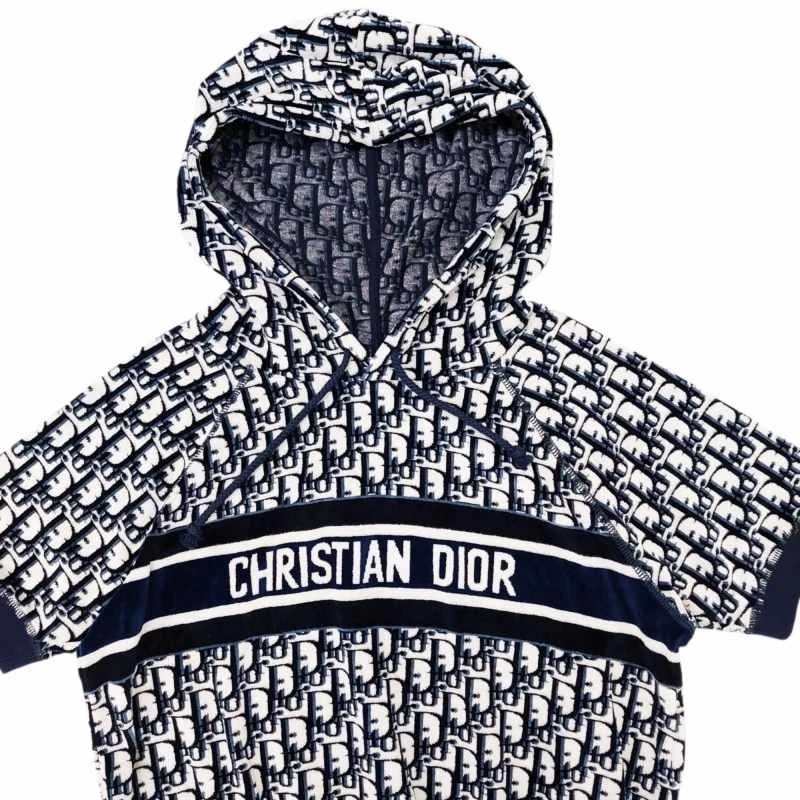 【Abiti】Christian Dior Oblique Trotter Velluto Parka Abito Logo Manica Corta