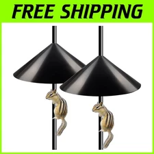 Easy Install 19-Inch Squirrel Baffle for Bird Feeders - Weather-Resistant Guard