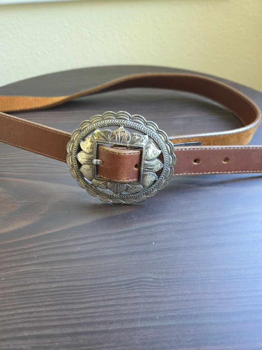 Brighton Vintage 90\'s Santa Fe Concho Belt size Medium chunky southwest Vintage Brighton Concho Belt - Etsy main image 2