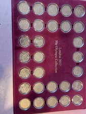 2012 Olympic 50ps Full Set. All In Seperate Cases in The Display . All Mint