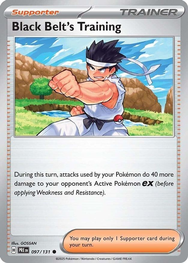 Pokemon Black Belt's Training (97/356) Prismatic Evolutions NM REVERSE HOLO