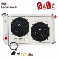 4 Row Radiator Shroud Fan For 1972-1979 Ford Ltd Ii Ranchero Lincoln Mark V