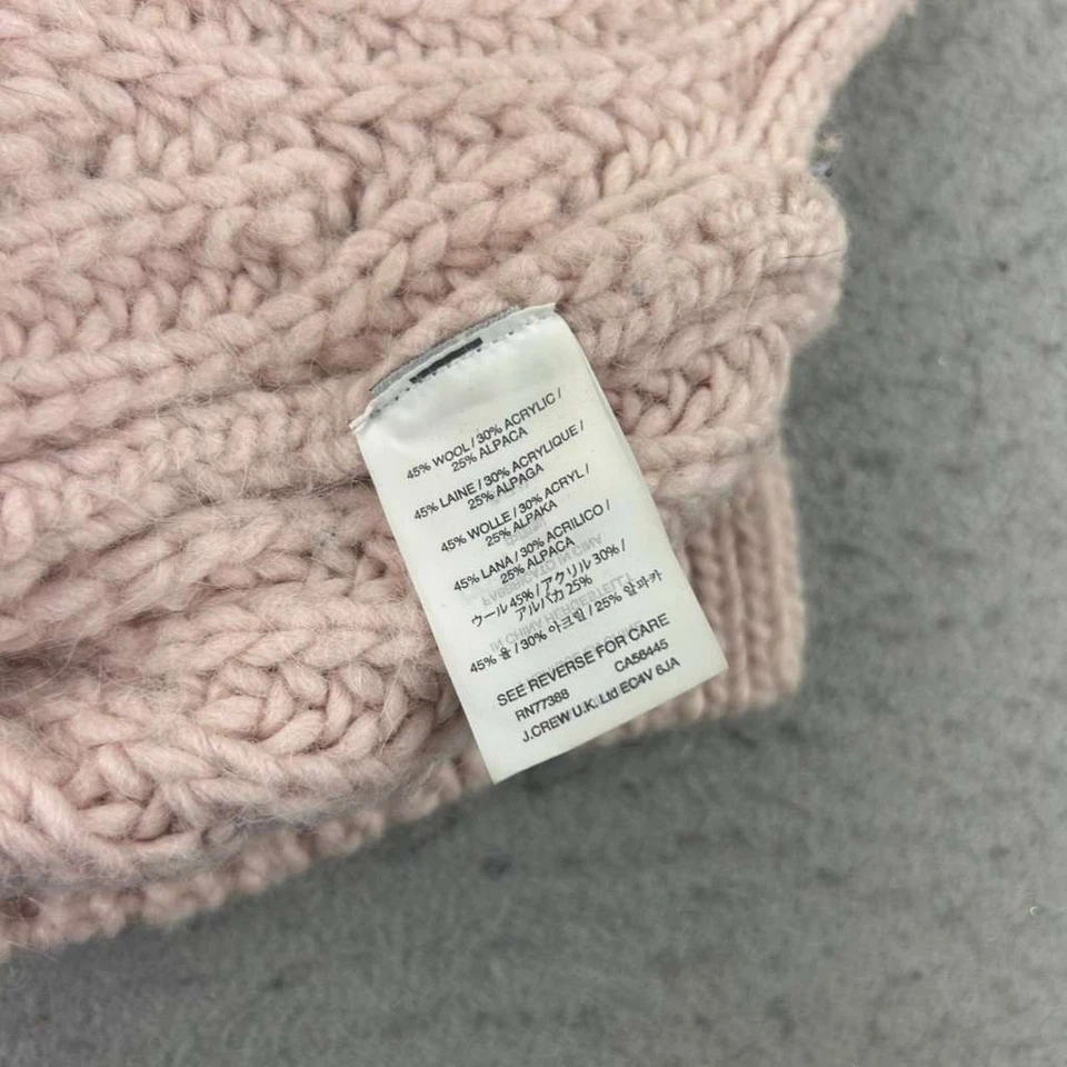J Crew Sweater Womens Small Pink Alpaca Wool Long Sleeves Pullover Heavyweight - Image 4 of 4
