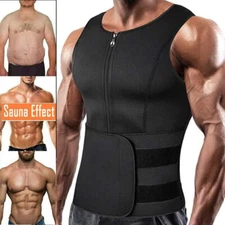 Men Waist Trainer Vest Sauna Shirt for Weight Loss Slimming Body Shaper Tank Top