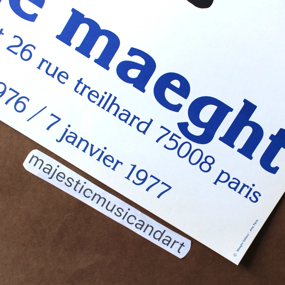 PÓSTER LITOGRÁFICO ORIGINAL EXPOSICIÓN PARÍS ALEJANDER CALDER 1976 Foto 3 de 4