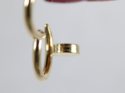 CARTIER $4,600 18K Yellow Gold JUSTE UN CLOU Nail Men's Cufflinks - Picture 10 of 10