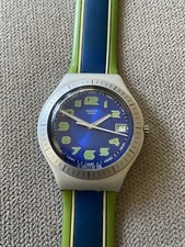 RARO Reloj Swatch AG 2004 Ironía Aluminio Correa Original Hecho en Suiza V8
