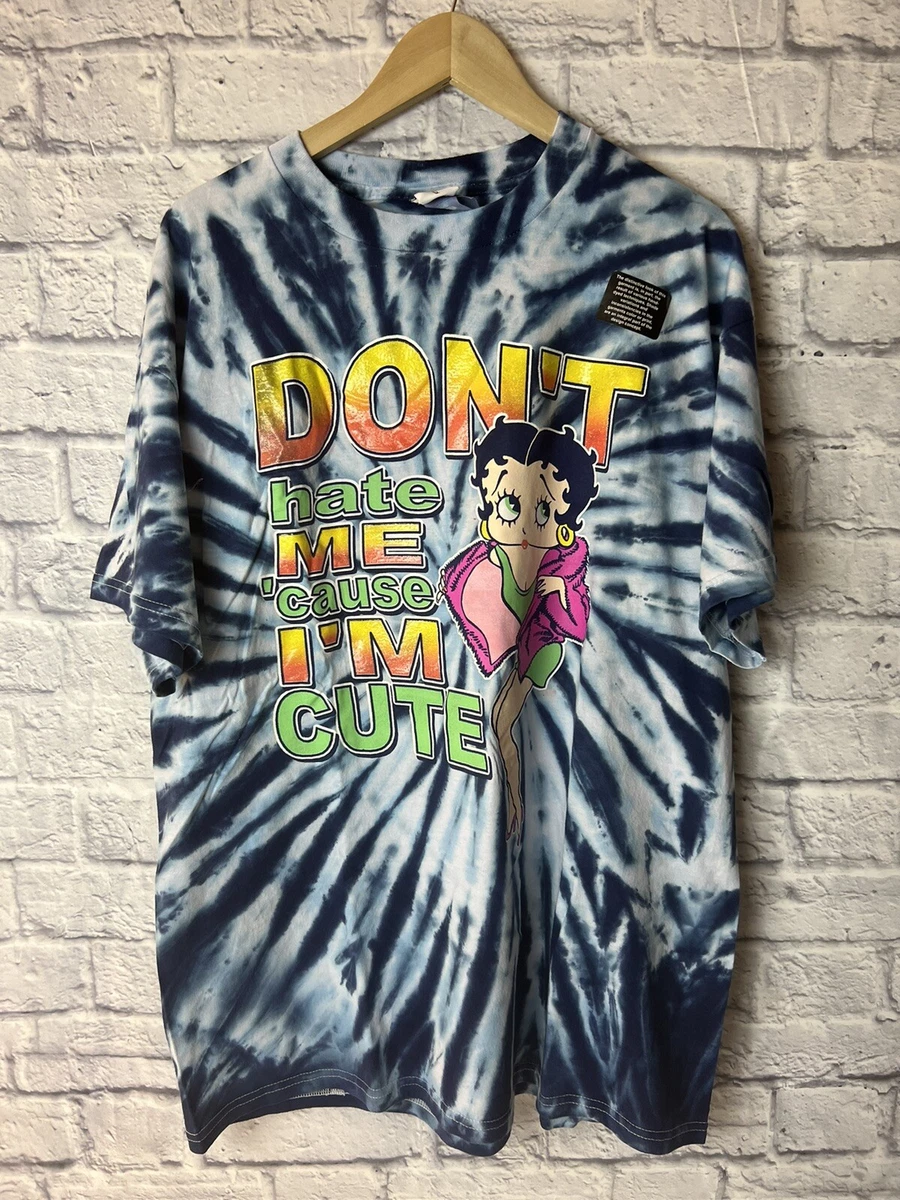 Vtg Betty Boop Tie Dye Shirt Size XL Dont Hate Me Cause Iu0026#039;m Cute NOS |  eBay