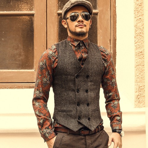 casual waistcoat mens fashion