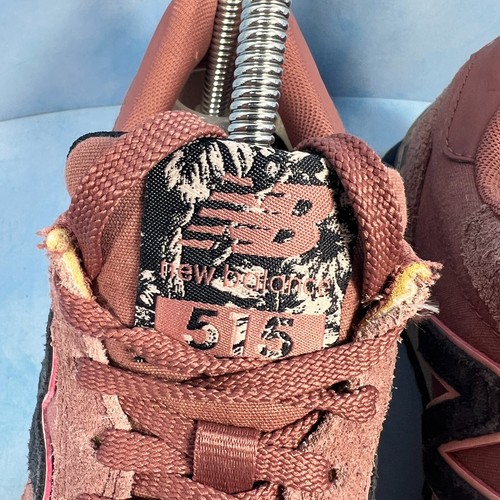 New Balance Women Sneaker 515 Dusty Pink Navy Blue Floral Accent Suede Size 5.5 - Picture 11 of 19