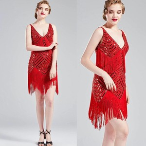 red flapper dress