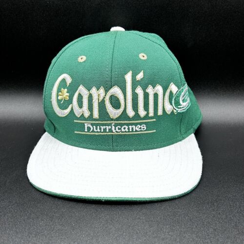 Carolina Hurricanes Hat Reebok Green Snapback NHL Wool Shamrock Rare
