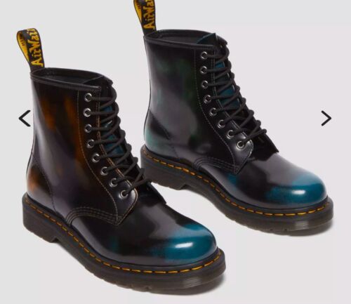 Botas con cordones Dr Martens 1460 de cuero cepillado multicolor nuevas sin etiquetas. - Imagen 2 de 17