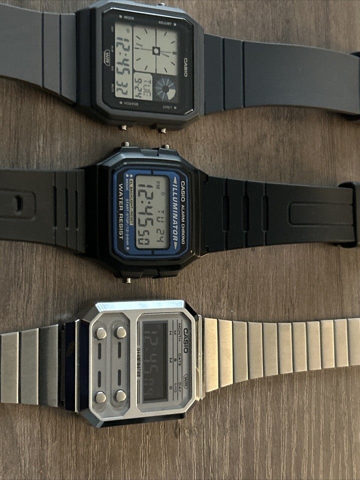 Three Casio Digital Watches eBay
