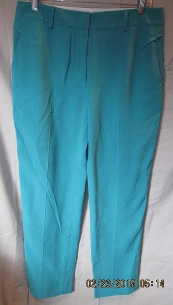 RACHEL ROY LOVELY TURQUOISE RAYON BLEND ANKLE DRESS PANTS SZ 6