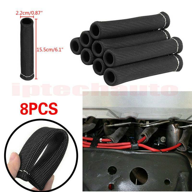 Black 2500° Spark Plug Wire Boots Protector Sleeve Heat Shield Cover For LS1/LS2  | eBay