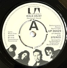 THE STRANGLERS -Walk On By (4:24 Edit)- Very Rare UK  45rpm 7” Promo +Pic Sleeve