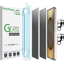 amFilm Samsung Galaxy S25 Ultra 6.9'' Privacy Screen Protector + Lens Protector