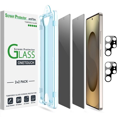 amFilm Samsung Galaxy S25 Ultra 6.9'' Privacy Screen Protector + Lens Protector