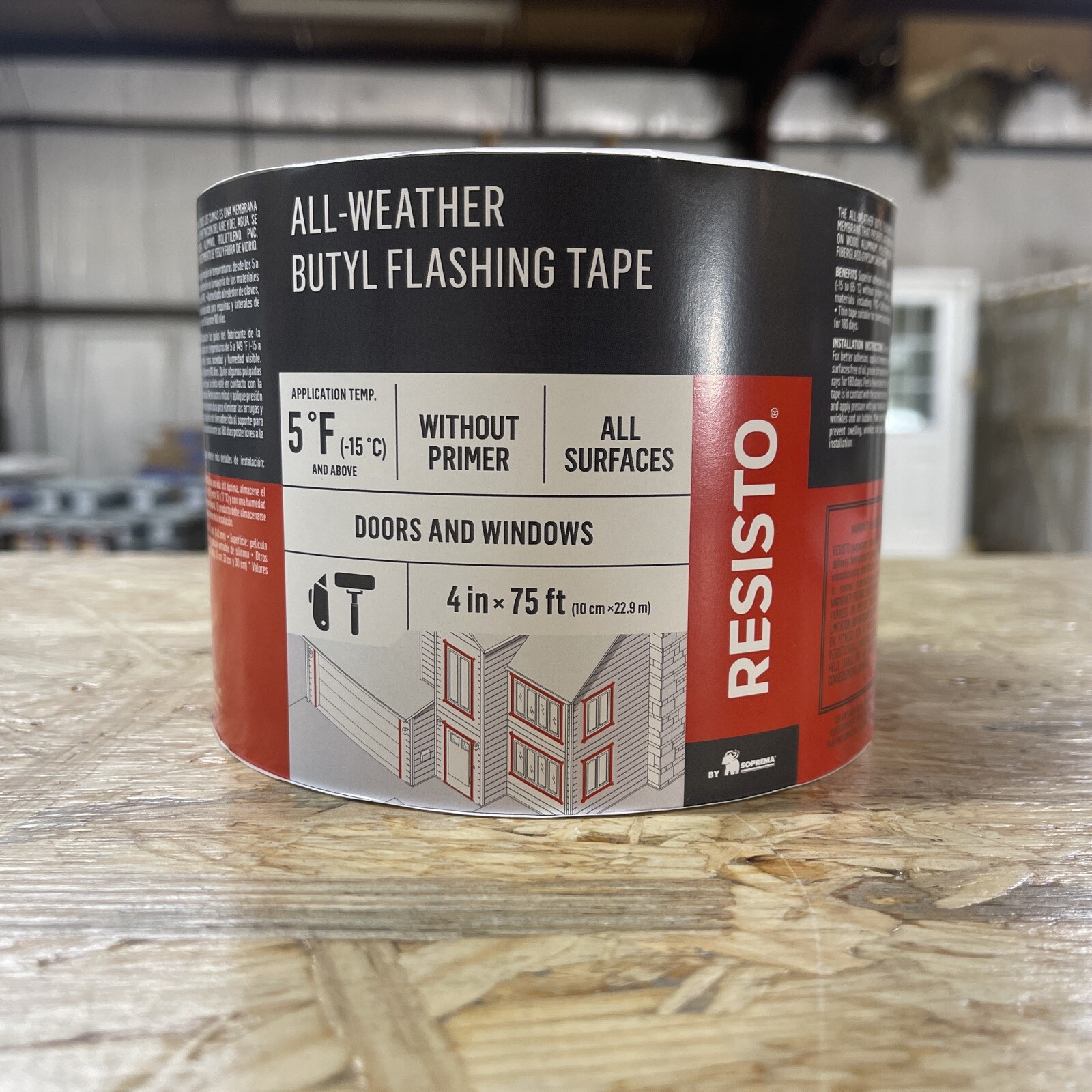 Resisto All Weather Butyl Flashing Tape 4 inches x 75 feet Doors and Windows eBay