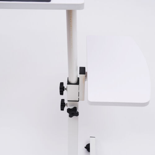 Office Laptop Desk Rolling Table Computer Mobile Stand Adjustable Portable NEW - Picture 9 of 10