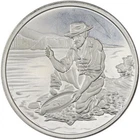 Gold Panner Prospector Compass 1 oz .999 Fine Silver Divisible Art Round