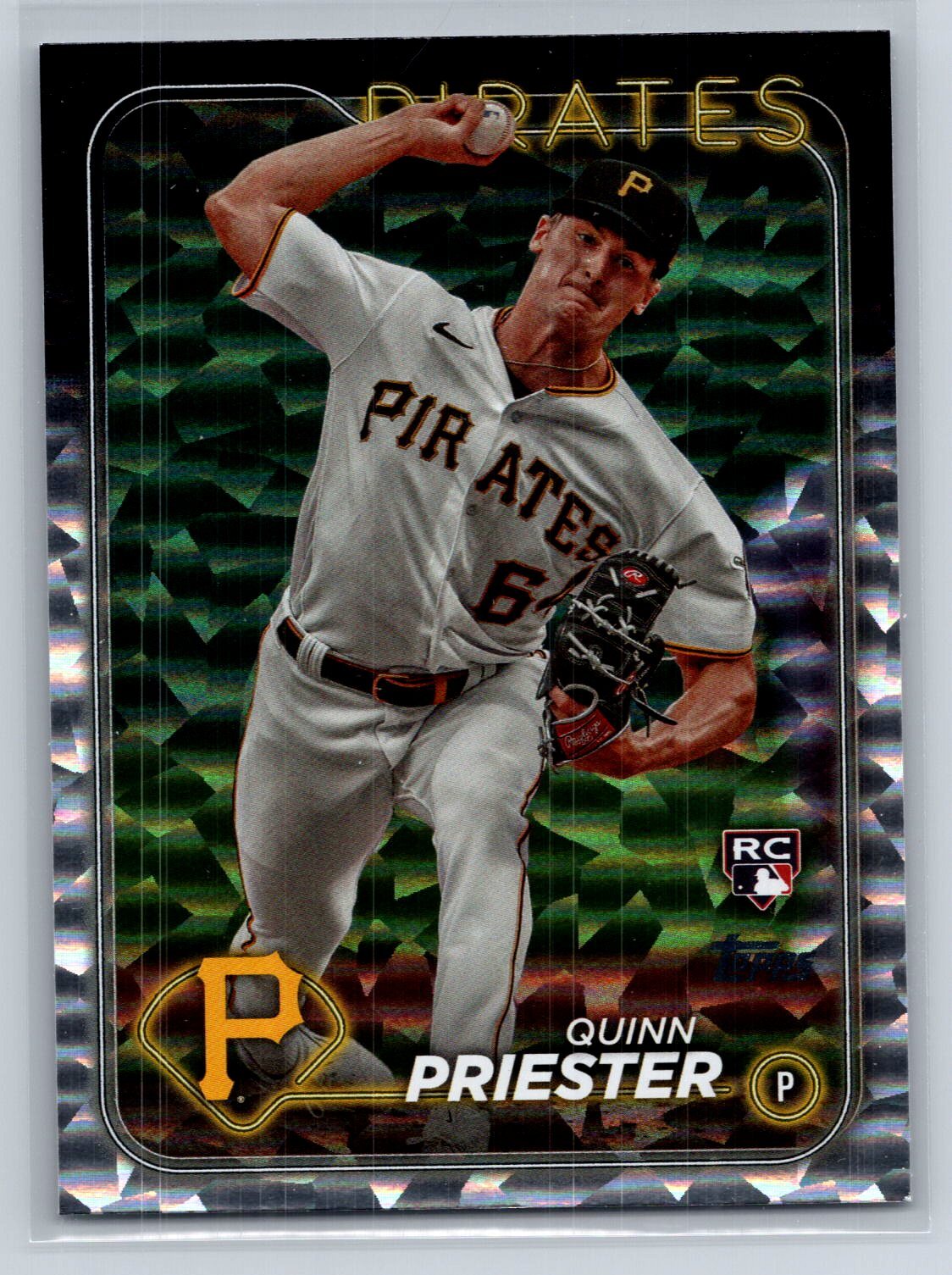 2024 Topps #93 Quinn Priester Silver Crackle Foil