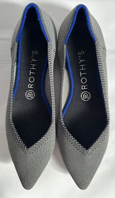 Rothys The Point Heathered Grey Flat Shoes Women display picture 1