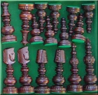 Polish Hand Carved Wooden Chess Set - Mars