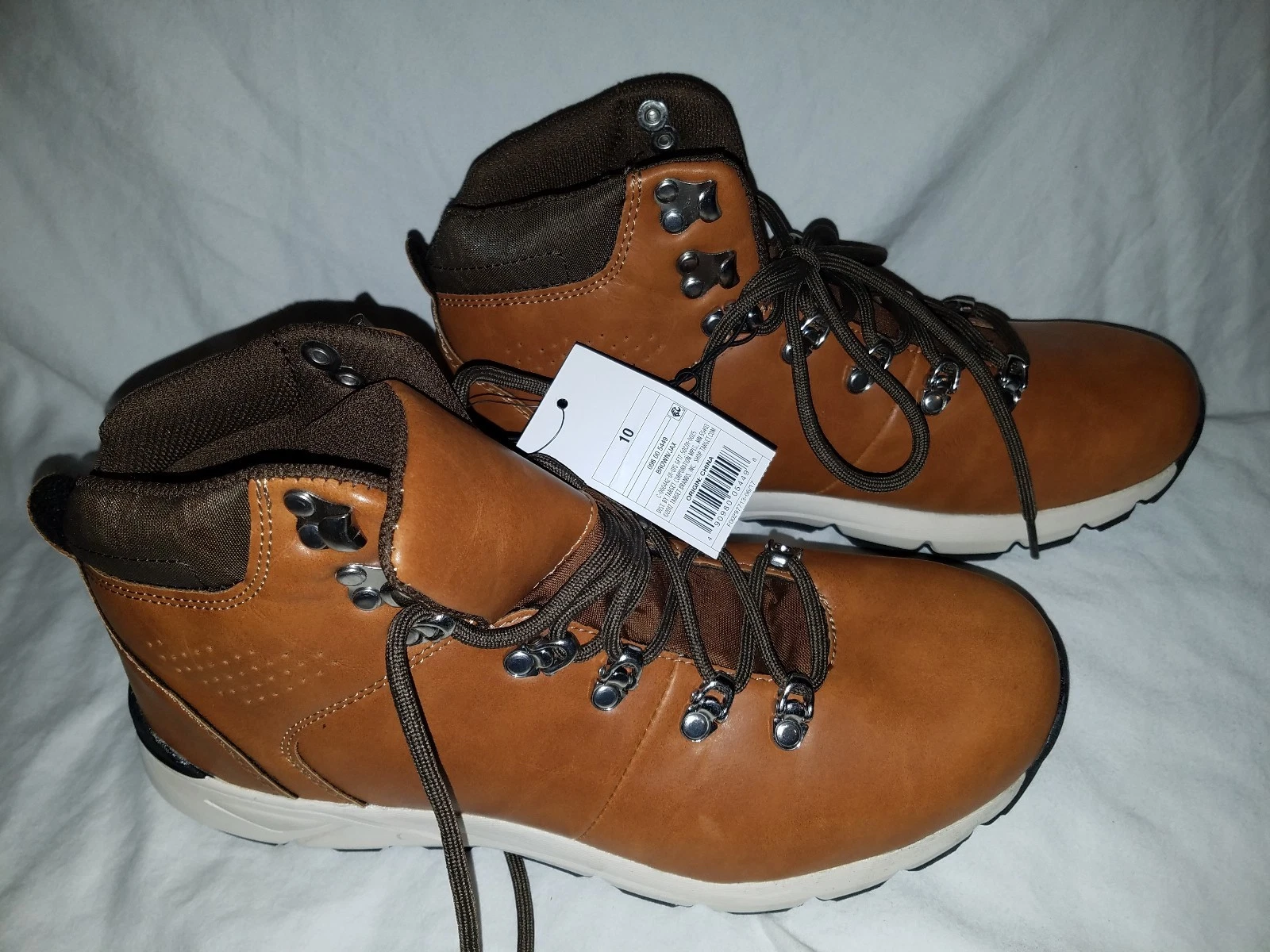 Goodfellow & Co Hiking Boots Leather Brown/Jax 098 00 5449 NWT Sz10