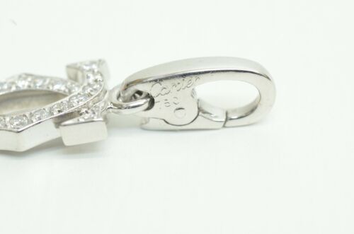 Authentic Cartier Logo Charm 18K Gold Diamond Double C Decor Jewelry Accessory - Picture 3 of 12