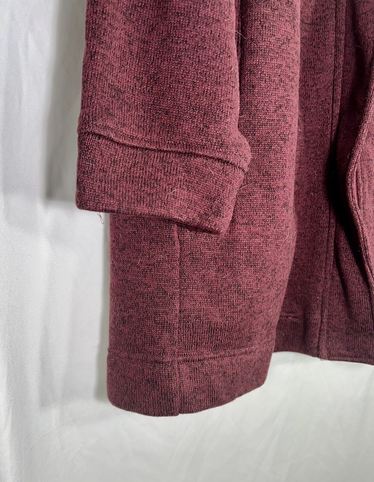 Lands' End Womens Fleece Full Zip Jacket Winter Car Coat Size 3X Brick