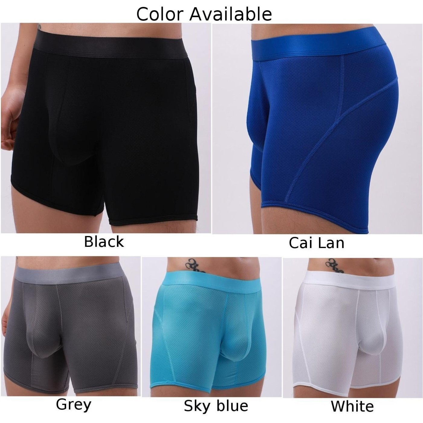 Men's Long Leg Boxer Trunks Underwear Sports Briefs with a Perfect Fit eBay