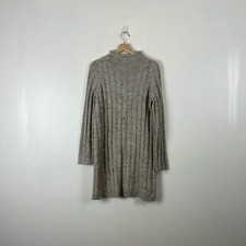 Madewell Donegal Long Sleeve Pullover Cable Knit Womens M Sweater Gray Dress