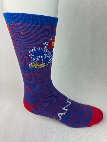 Calcetines Kansas Jayhawks Jolt Crew azules grandes - Imagen 2 de 2