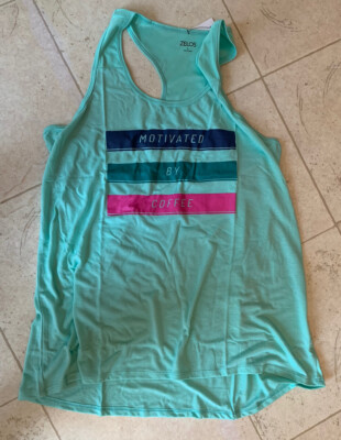 NEW! Zelos Ladies Tank. Aqua Size Large-K3