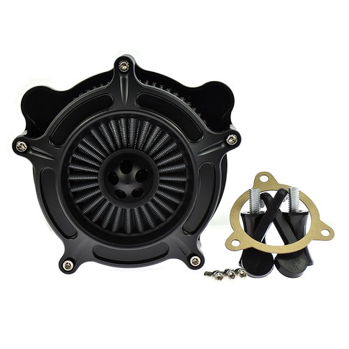 Black Air Cleaner Grey Intake + Rain Sock Fit For Harley Touring 08-16 Softail - Picture 4 of 12