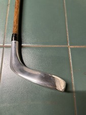 Hickory Golf Clubs Cochranes Aluminium Mallet Putter Long Head Design Rare Stamp