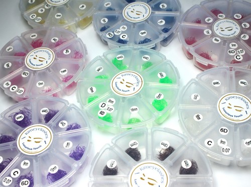 Color Lashes 1000 Premade Volume loose Fans 6D Eyelash Extensions Promade mixed - Picture 10 of 19